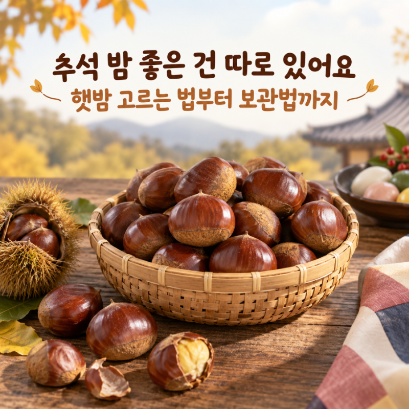 추석 밤 좋은 건 따로 있어요햇밤 고르는 법부터 보관법까지