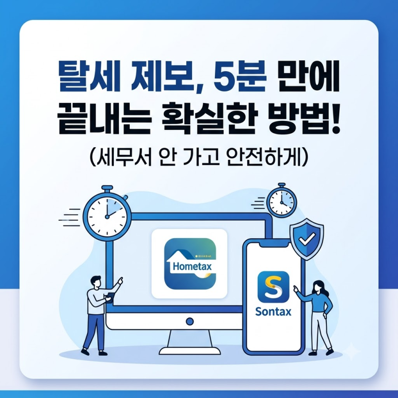 홈택스 탈세제보 접수방법 "스마트폰으로도 바로 될까?" PC와 손택스 모바일 신청 기준