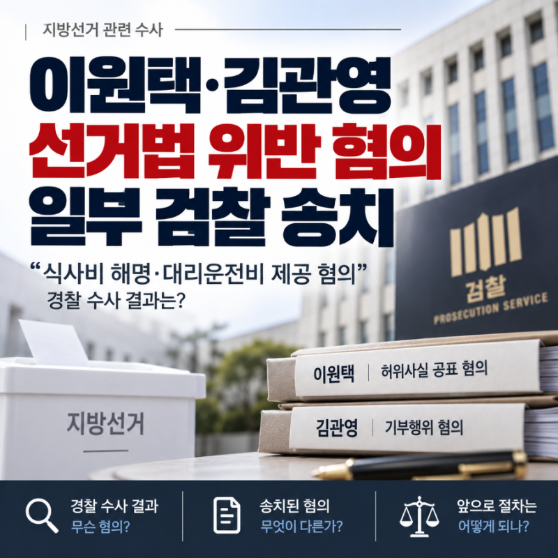 이원택·김관영 나란히 검찰 송치…무슨 혐의인지 쉽게 정리