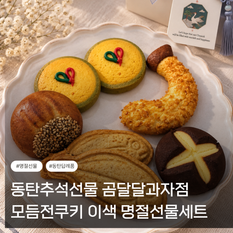동탄추석선물 곰달달과자점 모듬전쿠키 이색 명절선물세트
