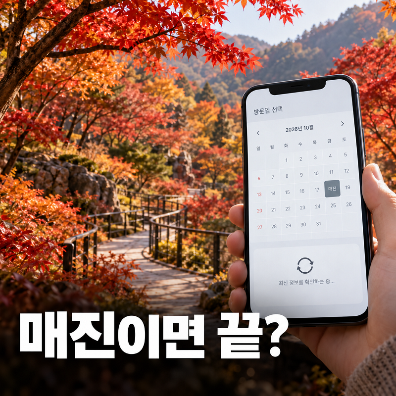 화담숲 예약 늦었다고 끝? 원하는 날짜 매진이면 취소표는 언제 풀릴까?