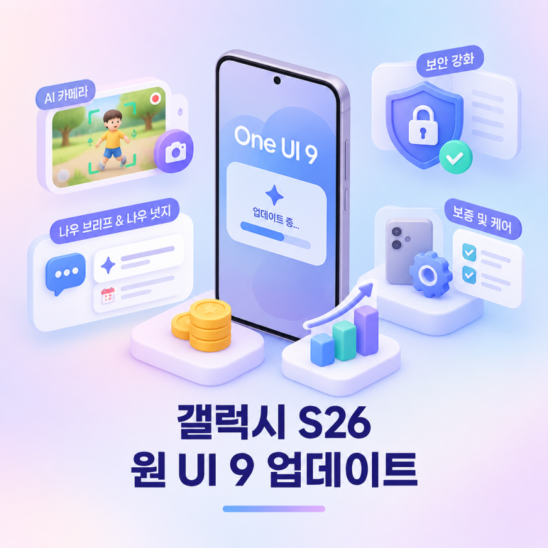 갤럭시 S26 원 UI 9 업데이트 시작 및 주요 변화 정리