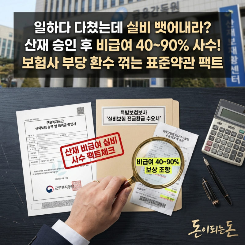 "일하다 다쳤는데 실비 뱉어내라고?" 산재 승인 후 비급여 병원비 실비 사수 3단계
