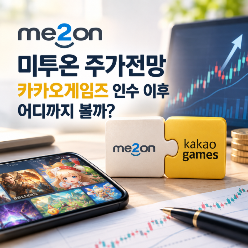 미투온 주가전망, 카카오게임즈 인수 이후 어디까지 볼까?