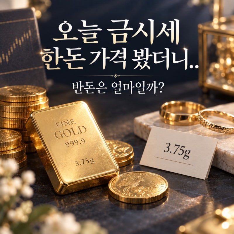 오늘 금시세 한돈 가격 봤더니.. 반돈은 얼마일까?