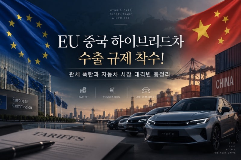 EU 중국 하이브리드차 수출 규제 착수! 관세 폭탄과 자동차 시장 대격변 총정리