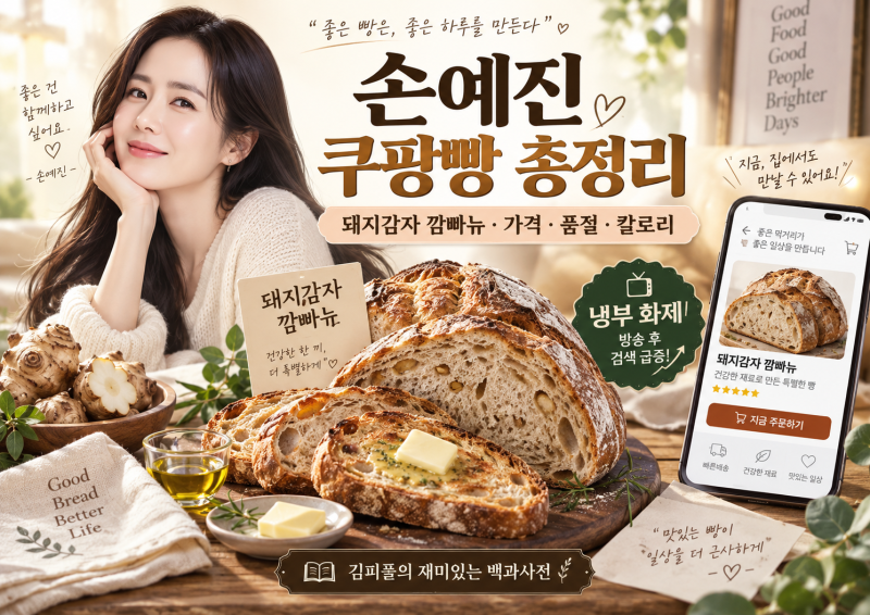 손예진 쿠팡빵 총정리｜냉부 돼지감자 깜빠뉴 가격·제품명·품절·칼로리·먹는 법