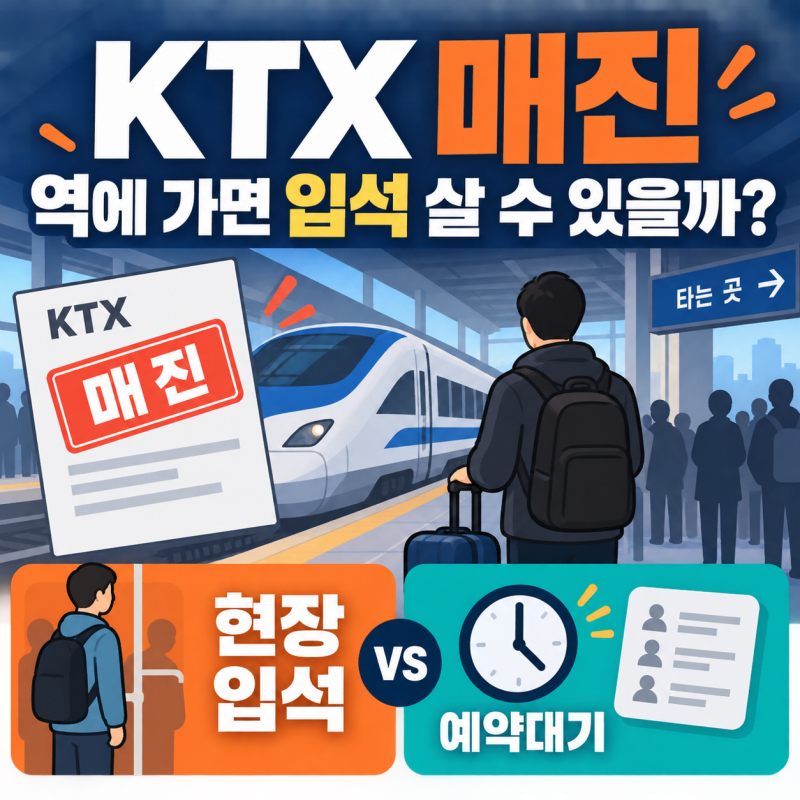KTX 매진 현장 입석, 역에 가면 살 수 있을까? 예약대기와 차이