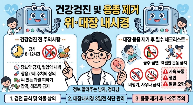 건강검진 받다 대장 용종 제거한 썰! 검사 전 식단부터 용종 절제 후 필수 주의사항
