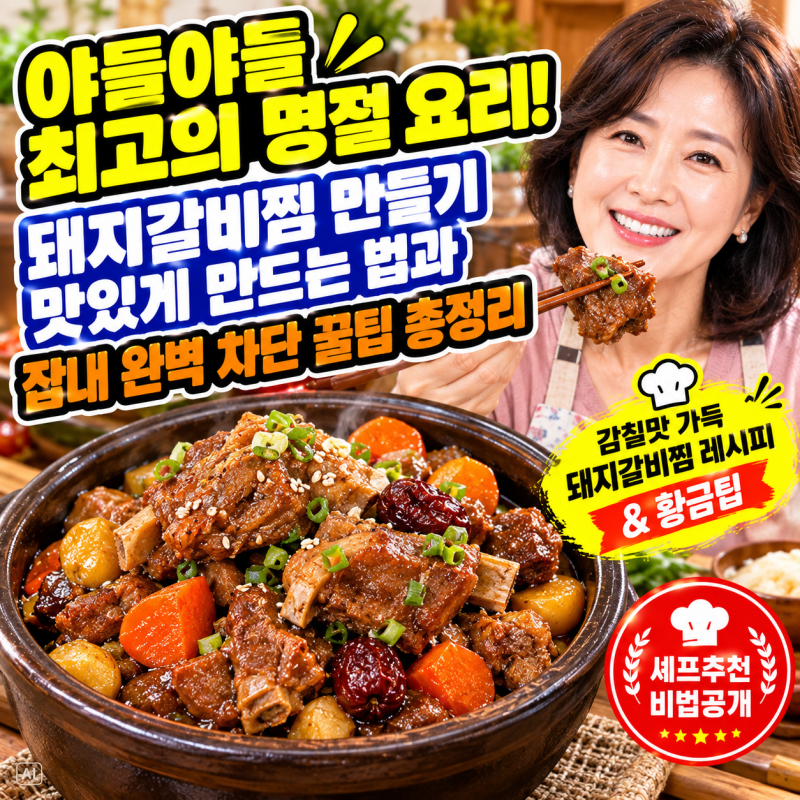 만들면 왜 퍽퍽하고 누린내가 날까? 돼지갈비찜 황금레시피와 잡내 잡는 꿀팁 총정리