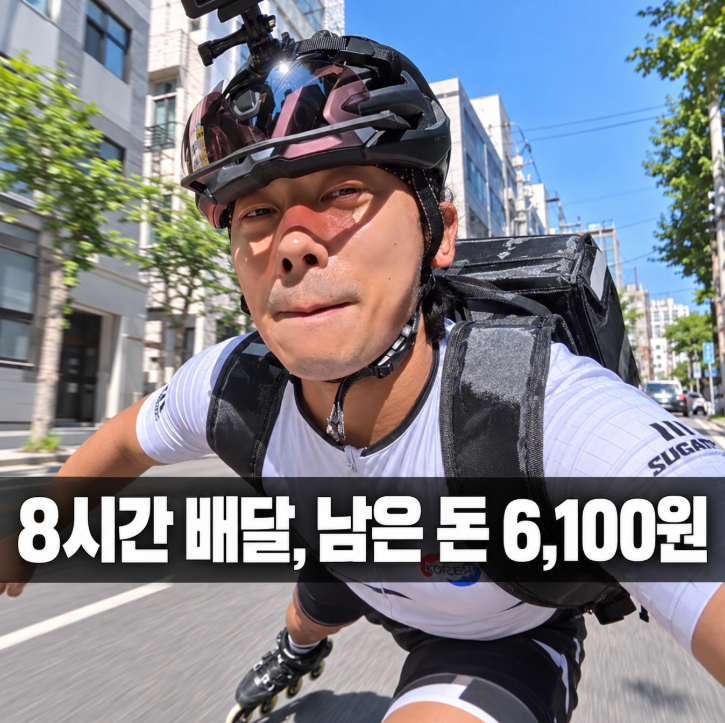 곽윤기, 인라인 배달 8시간 뛰고도 6,100원…국가대표의 속도도 못 넘은 현실