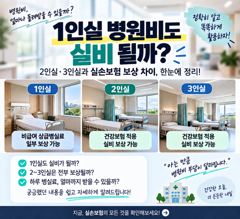 1인실 병원비 실비 가능할까?