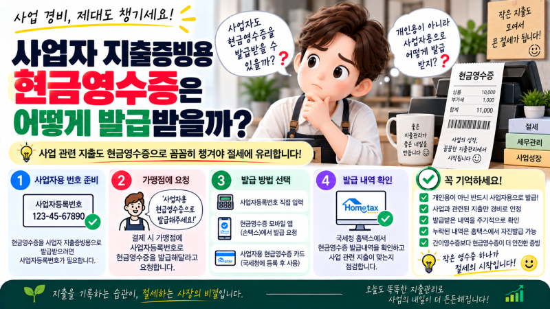 95. 사업자 지출증빙용 현금영수증은 어떻게 발급받을까?