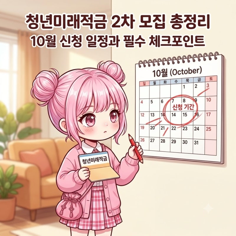 청년미래적금 2차 모집 총정리 : 10월 신청 일정과 필수 체크포인트