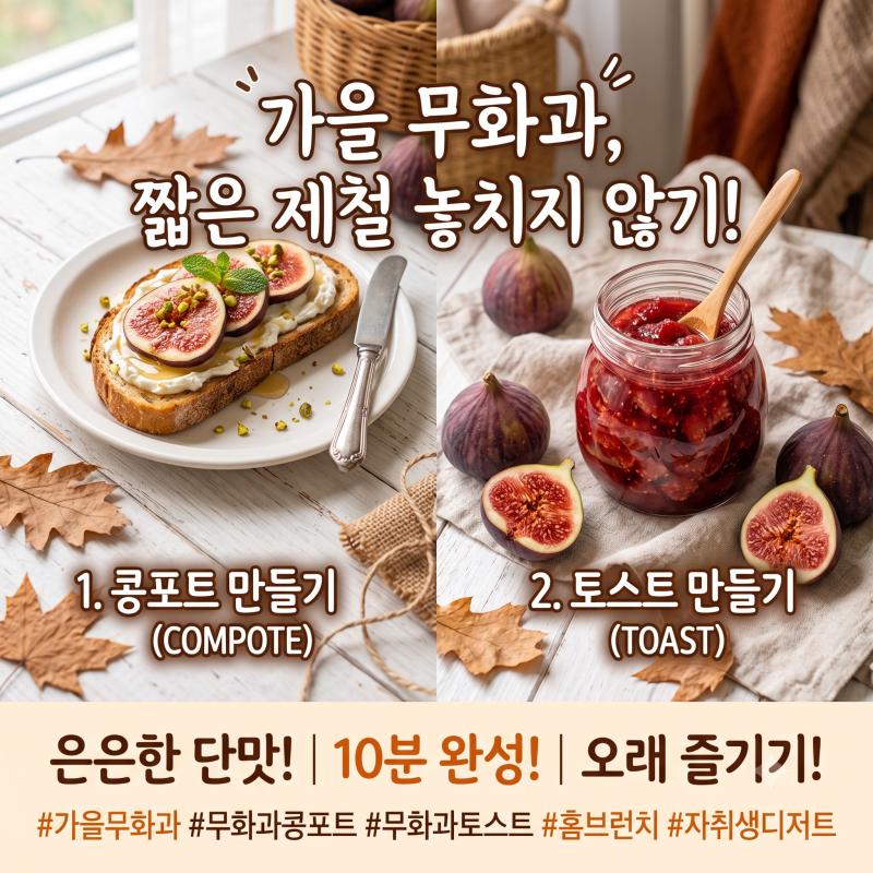 가을 무화과, 콩포트와 토스트로 짧은 제철 놓치지 않기