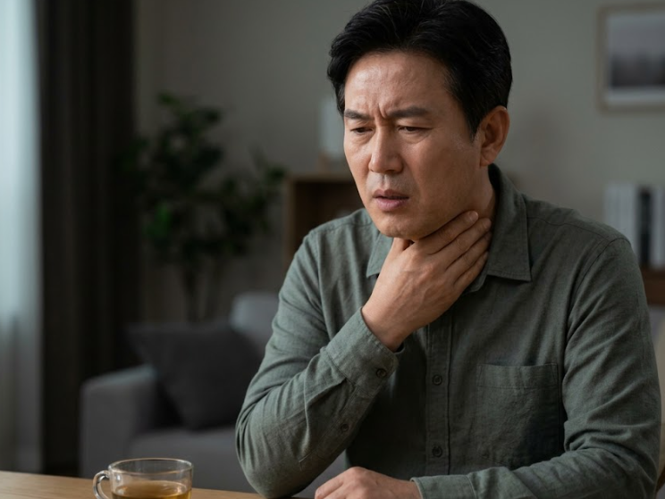"목감기인 줄 알고 따뜻한 물만 마셨는데…" 목에 뭐가 걸린 느낌 4가지