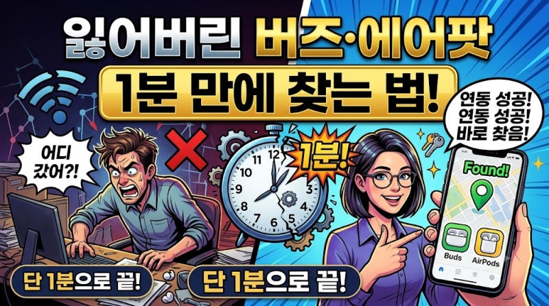 잃어버린 버즈·에어팟 1분 만에 찾는 법