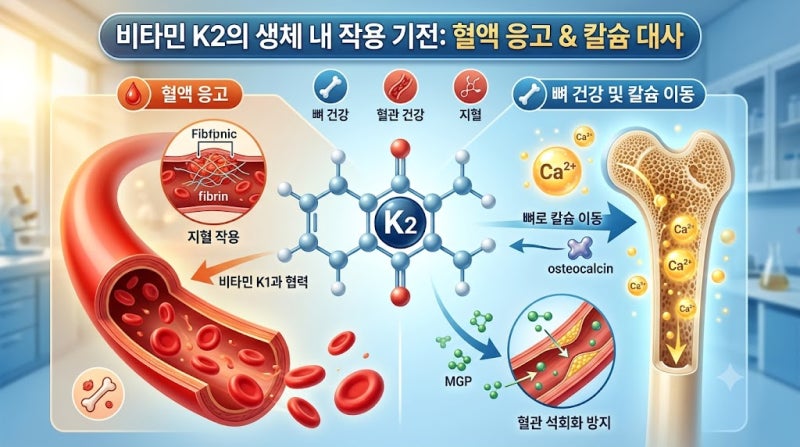 비타민 K2와 혈액 응고의 관계: 칼슘 흡수를 돕는 비타민 K 효능과 올바른 섭취법
