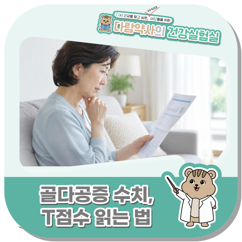 골다공증 수치, T점수 -2.5가 뜻하는 것 한 번에 정리
