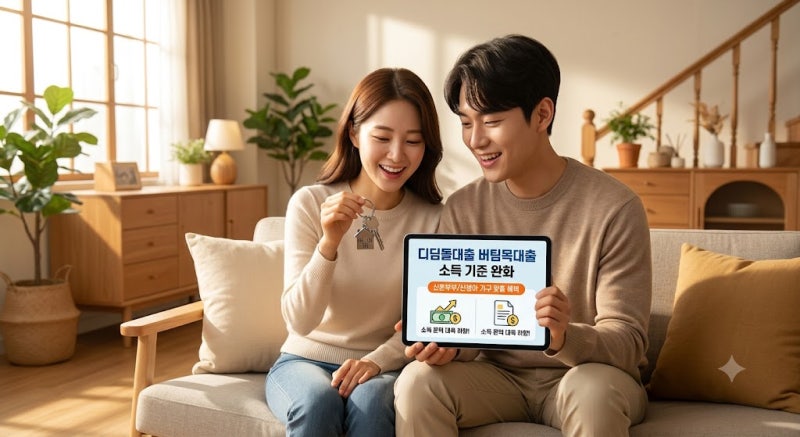 신혼부부 및 무주택 세대주 필수 확인! 디딤돌 버팀목 대출 완화 조건 및 기금e든든 신청법