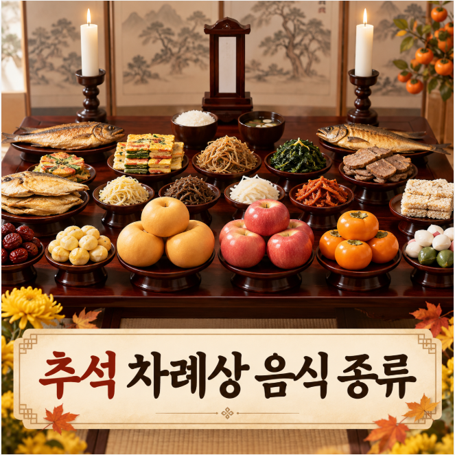 추석 차례상 음식 종류, 막상 차리려니 헷갈리는 기본 구성 정리