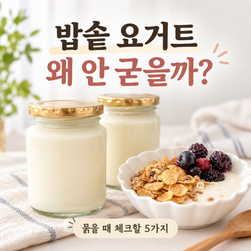 밥솥 요거트 안 굳을 때｜묽게 만들어졌을 때 체크할 5가지