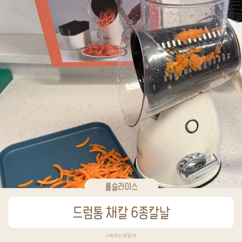 내돈내산 롤슬라이스 안전 채칼 6종 칼날 풀세트 사용후기 감자채부터 양배추까지