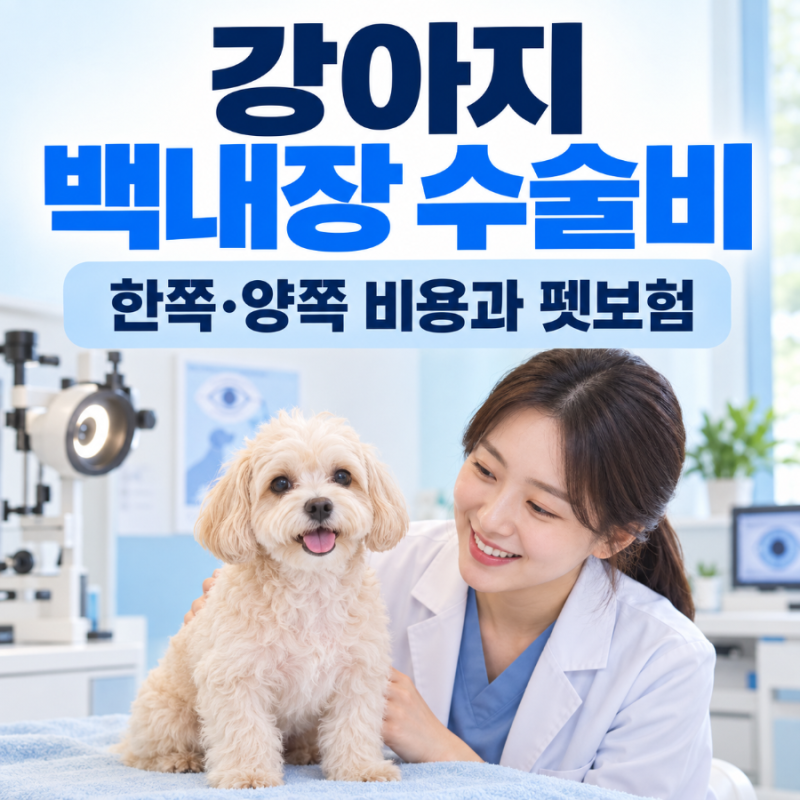 강아지 백내장 수술비 얼마일까? 한쪽·양쪽 비용과 펫보험 보장 정리