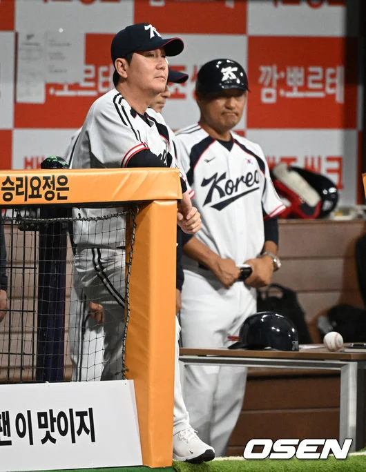 한국 야구대표팀, 상무 평가전서 김건희 끝내기로 7-6 역전승