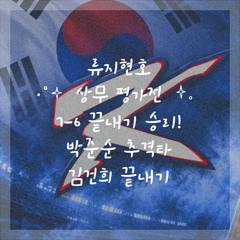 류지현호 상무 평가전 7-6 끝내기 승리! 박준순 추격타→김건희 끝내기