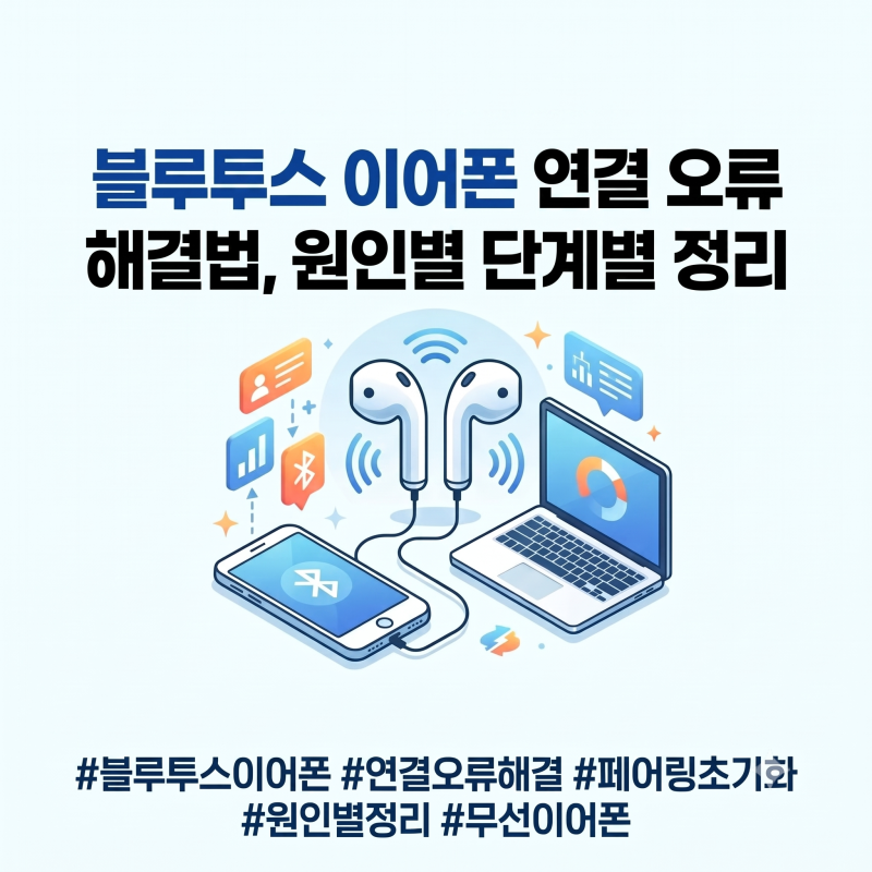 블루투스 이어폰 연결 오류 해결법, 원인별 단계별 정리