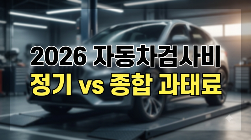 2026 자동차검사비 정기 vs 종합 수수료 금액과 미수검 과태료 총정리