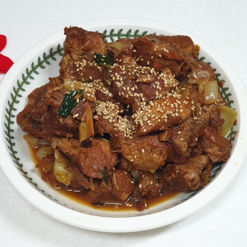 압력솥 돼지갈비찜 3kg 레시피 간장 매운 양념 만들기 추석명절음식