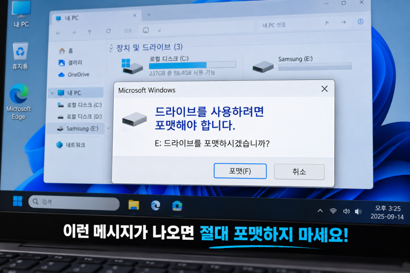 외장하드 인식 안될 때｜회사 업무문서 때문에 직접 겪은 데이터복구 경험