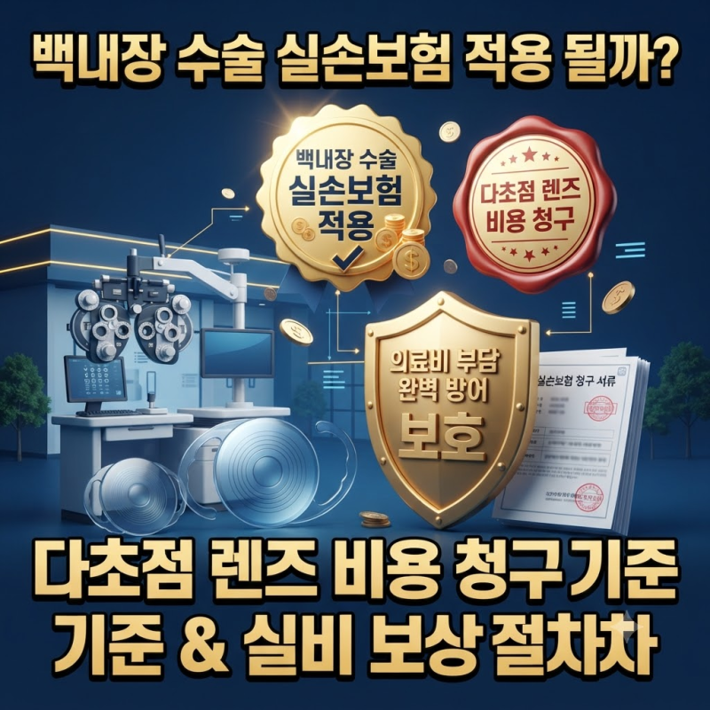 눈 건강과 비용 부담 잡기! 백내장 수술비 실손의료보험 청구 조건 및 필수 구비 서류 총정리