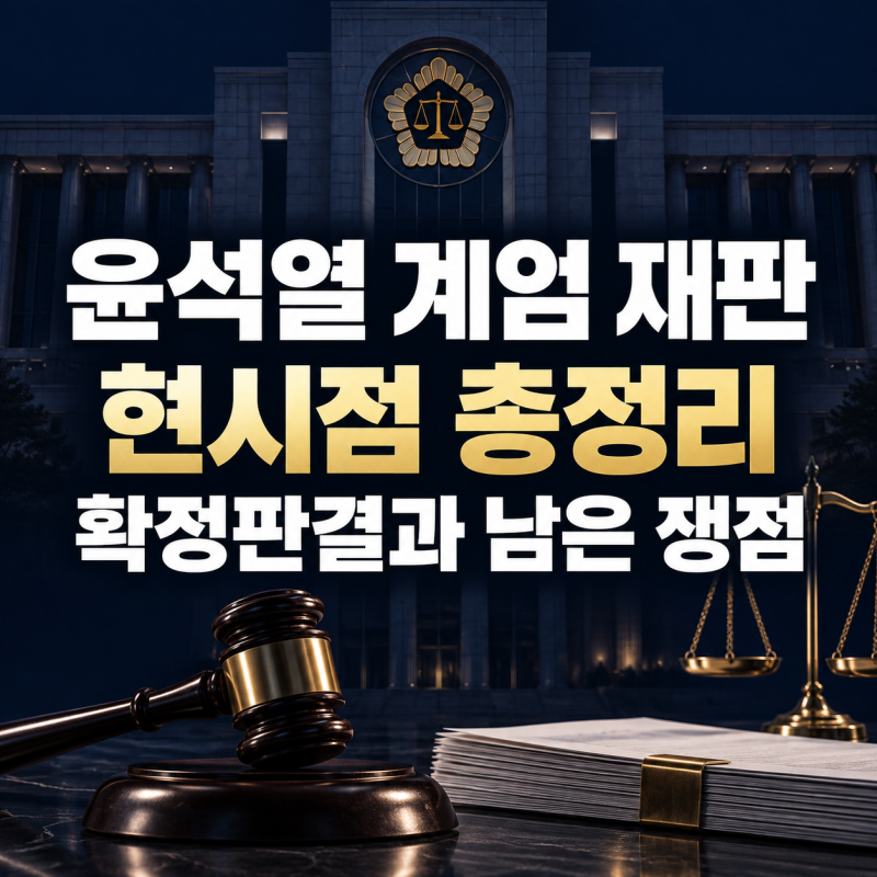윤석열 계엄 재판 현시점 총정리: 대법원 첫 확정판결과 남은 사건 쟁점