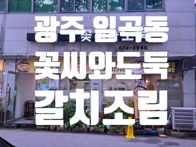광주 일곡동 한식 맛집 꽃씨와 도둑 고구마순 갈치조림