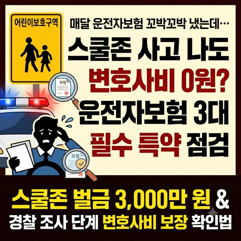 매달 돈 냈는데 변호사비 0원? 옛날 운전자보험 가입자가 속는 결정적 함정