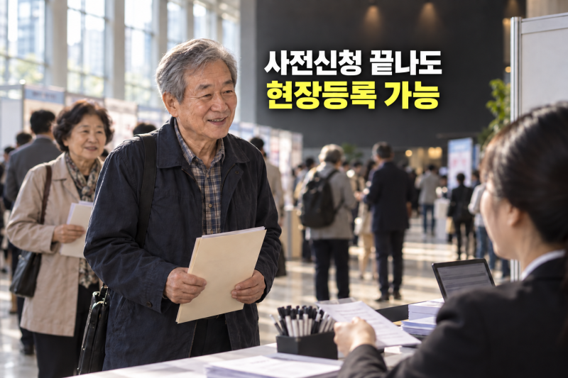 서울시 시니어 일자리박람회는 현장등록으로 면접 기회를 놓치지 않아요