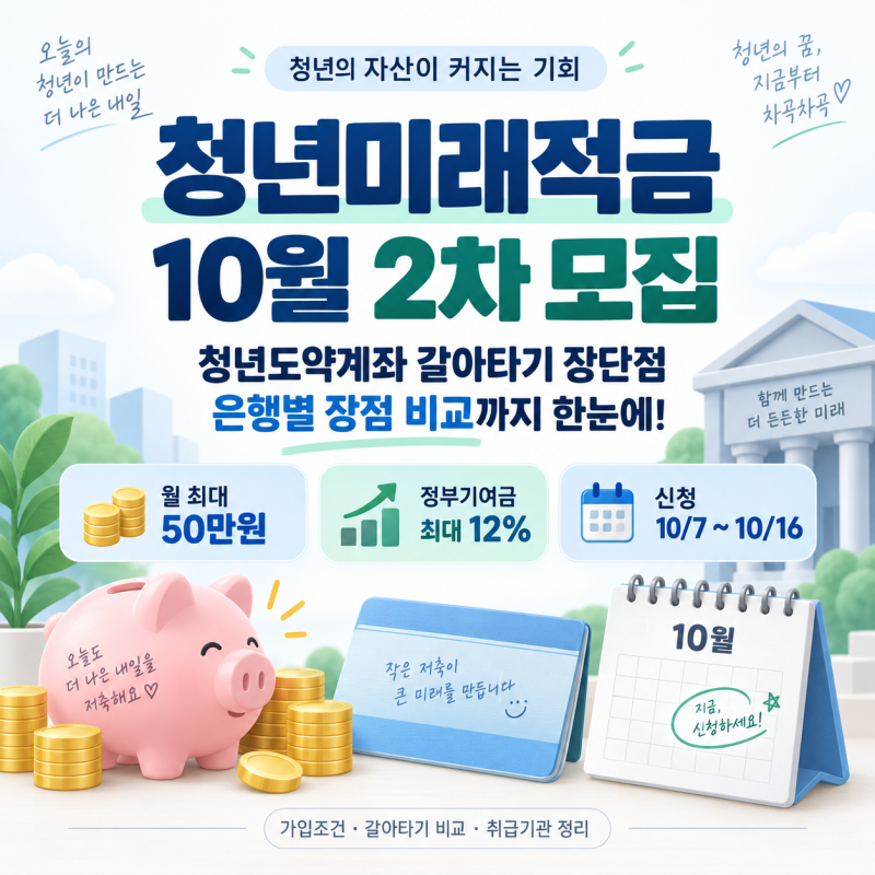 2026 청년미래적금 10월 2차 모집 총정리