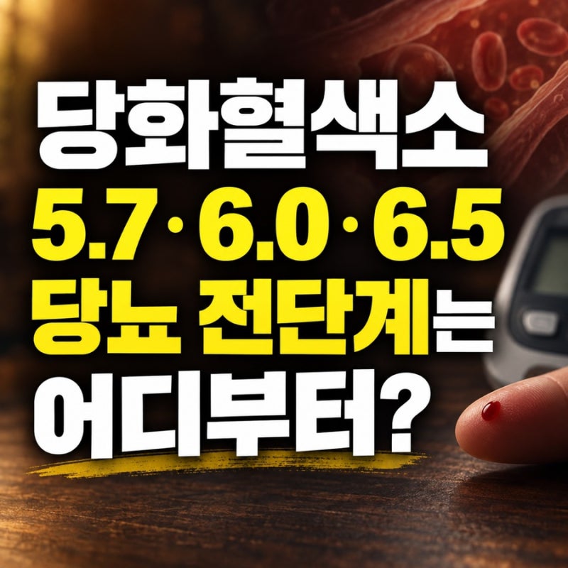 당화혈색소 5.7·6.0·6.5 의미는?
