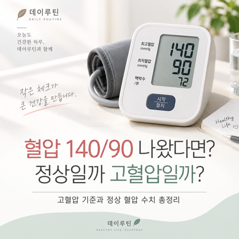 혈압 140/90 나왔다면? 정상일까 고혈압일까｜고혈압 기준, 정상 혈압 수치 총정리