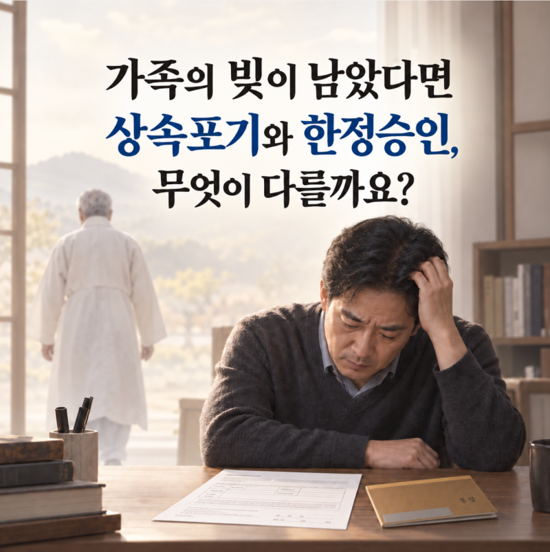 상속포기와 한정승인, 가족에게 빚이 있을 때 무엇이 다를까?