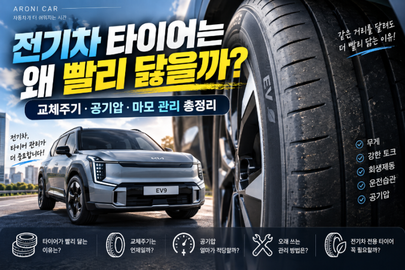 전기차 타이어는 왜 빨리 닳을까?｜교체주기·공기압·마모 관리 총정리