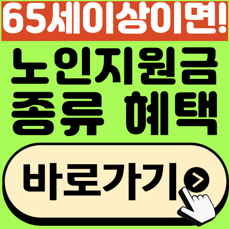 65세 이상 노인 지원금 종류 총정리, 자격조건 및 받을 수 있는 혜택은?(2026년 최신)