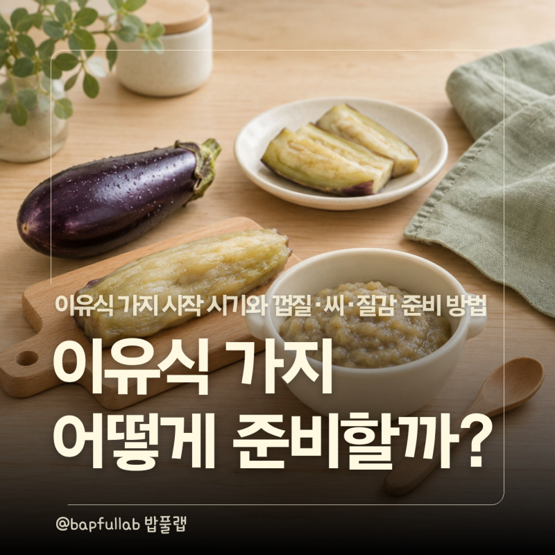 이유식 가지 언제부터? 껍질·씨·질감은 어떻게 준비할까