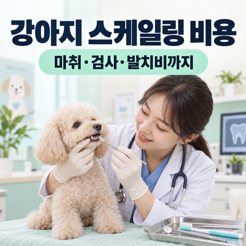 강아지 스케일링 비용 얼마일까? 마취·검사·발치비와 펫보험 보장 정리