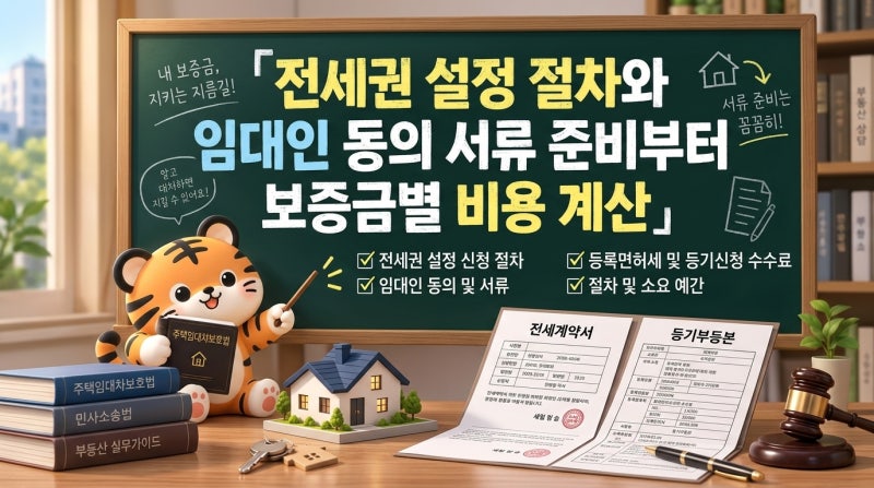전세권 설정 절차와 임대인 동의 서류 준비부터 보증금별 비용 계산