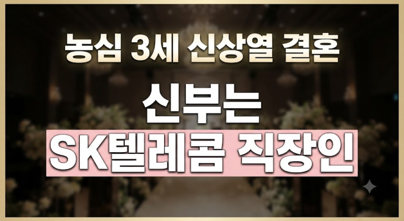 농심 3세 신상열 신부는 누구 SK텔레콤 직장인 결혼과 공개된 정보 정리(+9월 13일 서울신라호....