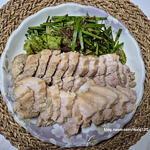 돼지고기 삼겹살수육《압력솥 삶는시간》